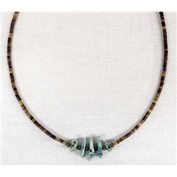 Santo Domingo Pen Shell Heishi & Turquoise Choker