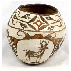 Historic Native American Zuni Pueblo Pottery Bowl