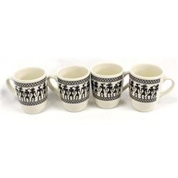 Set of 4 Anasazi Traders Ceramic Cups