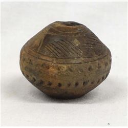 Pre Columbian Mayan Pottery Spindle Whorl