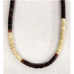 Santo Domingo Shell and Pipestone Heishi Necklace