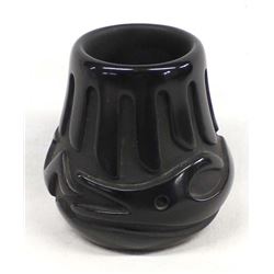 Jemez Carved Pottery Avanyu Jar by C. G. Loretto
