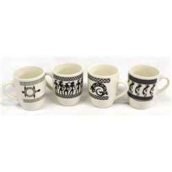 Set of 4 Anasazi Traders Ceramic Cups