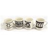 Image 1 : Set of 4 Anasazi Traders Ceramic Cups