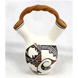Zuni Pottery Wedding Vase by Yatsattie & Laate