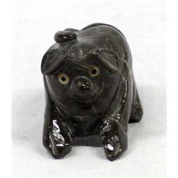 2012 Zuni Carved Stone Pig Fetish by Ricky Laahty