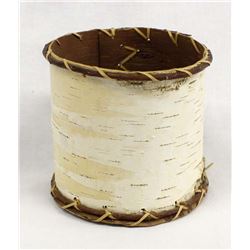 Vintage Alaskan Birch Bark Cylindrical Basket