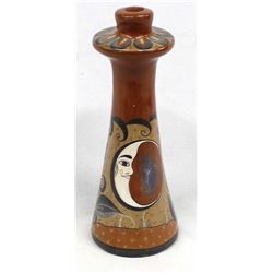 Mexican Pottery Candlestick Holder, A. Ortiz G.