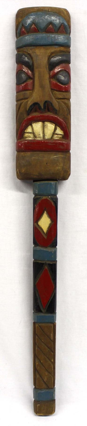 Northwest Coast Carved Wood Dance Rattle