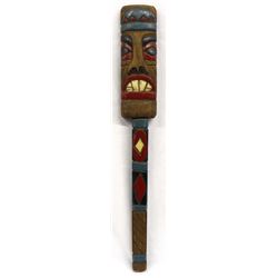 Northwest Coast Carved Wood Dance Rattle