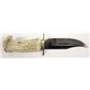 Image 4 : Stag Handled Knife with Engraved Blade