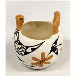 Acoma Pottery Turkey Basket by S. Patricio