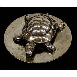 Vintage Metal Turtle Paperweight