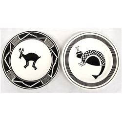 2 Anasazi Traders Ceramic Decorative Plates