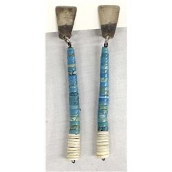 Santo Domingo Turquoise & Shell Clip On Earrings