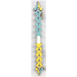 Hopi Hand Painted Carved Wood Lightning Stick