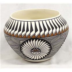 Acoma Ceramic Pottery Bowl by M. Garcia
