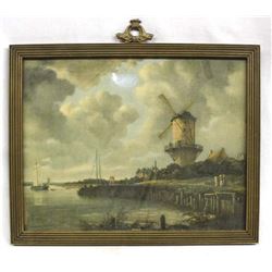 Antique Framed Dutch Print by K. Otto