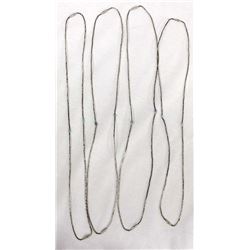 4 Navajo Liquid Silver Necklaces