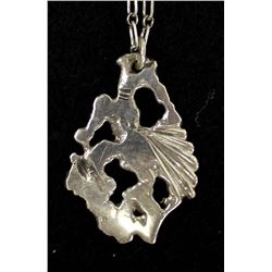 Navajo Hand Wrought Sterling Chain with Pendant