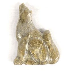 Zuni Travertine Coyote Fetish by Fred Bowannie