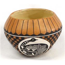 Vintage Acoma Pottery Bowl by Emma Chino