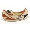 Image 3 : Jemez Miniature Pottery Canoe with Child, Chinana