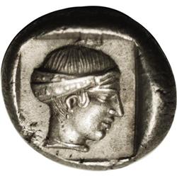 Caria, Knidos. Ca. 411-405 B.C. AR drachm (16 mm, 6.21 