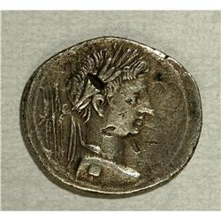 Octavian. 30-27 B.C. 14. AR denarius (21 mm, 3.40 g). U 