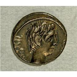 Octavian. 29-28 B.C. AR quinarius (13 mm, 1.92 g). Ital 