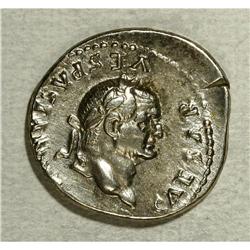 Vespasian. A.D. 69-79. AR denarius (18 mm, 3.33 g). Rom 