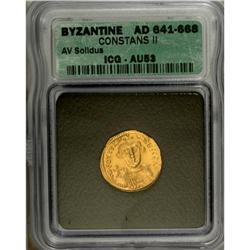 Constans II. 641-668. AV solidus (19 mm). Constantinopl 