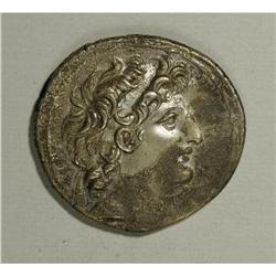 Lot of two Seleukid tetradrachms. Includes: Antiochos V 