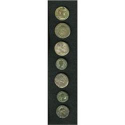 Lot of seven miscellaneous Roman Provincial coins. Incl 
