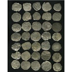 Atocha. 35-piece lot of Grade 4 Philip III 8 Reales wit 