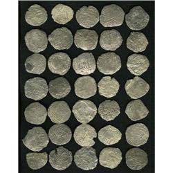 Atocha. 35-piece lot of Grade 3 Philip III 8 Reales wit 