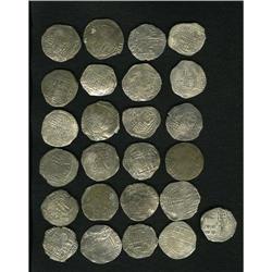 Atocha. 25-piece lot of Grade 1 Philip III 8 Reales wit 
