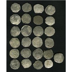 Atocha. 25-piece lot of Grade 1 Philip III 8 Reales wit 