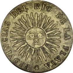 Rio de la Plata. 4 Reales 1813J-PTS, KM4, AU50 PCGS Eli 