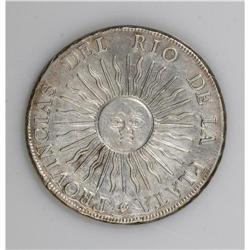 Republic 8 Reales 1813-J PTS, KM5, VF-XF, lightly porou 