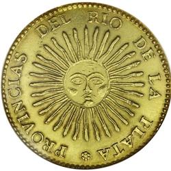 Republic. Rio de la Plata gold 8 Escudos 1832/1-RA-P, K 