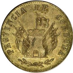 Cordoba. 8 Reales 1852, KM32, lovely toned AU with old- 