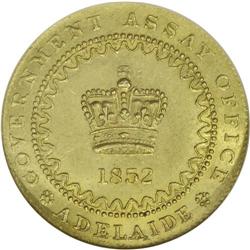 South Australia. Gold Adelaide Pound 1852, KM2, MS63 NG 