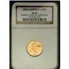 Image 3 : Victoria gold 1/2 Sovereign 1884M, KM5, AU53 NGC RBA, a 