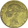 Image 1 : Victoria gold Sovereign 1855, KM2, AU53 NGC RBA, rare t 