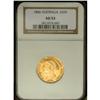 Image 1 : Victoria gold Sovereign 1866, KM4, AU53 NGC, lightly to 