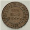 Image 4 : George V Half Penny 1923, KM22, glossy brown Fine, six 