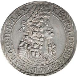 Leopold the Hogmouth Taler 1701 Hall, KM644.4, Davenpor 