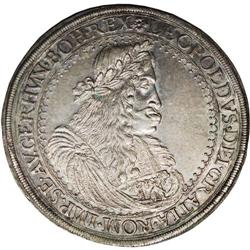 Leopold the Hogmouth Broad 2 Taler 1675-IAN Graz, KM126 