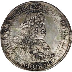 Leopold the Hogmouth Broad 2 Taler 1678-IAN Graz, KM126 